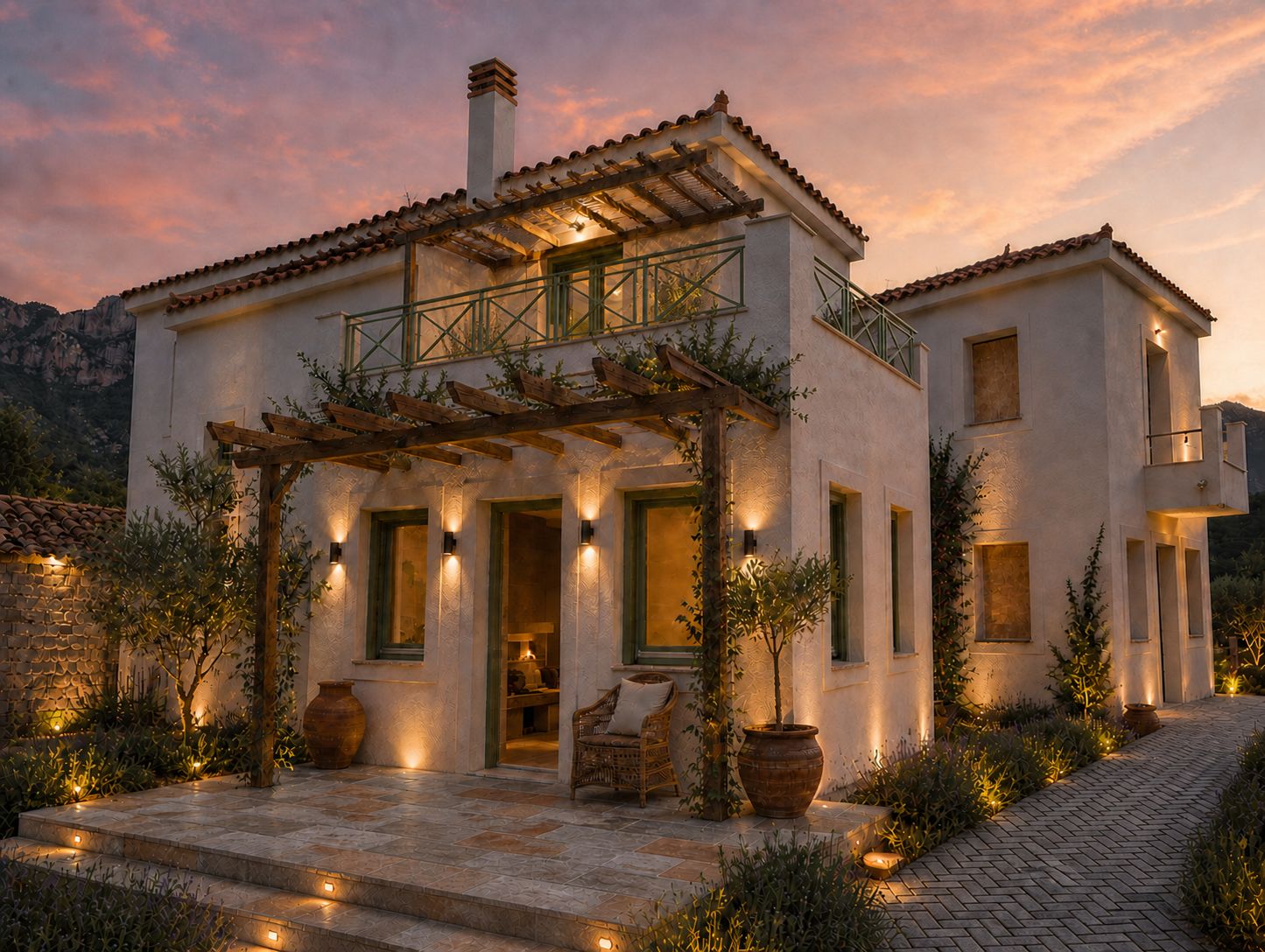 ZEYXIS O.E. - Villa at dusk